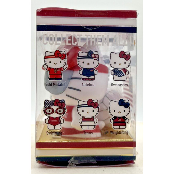 Kidrobot Hello Kitty Team USA Vinyl Mini Series Swimming Figurine F32 - Picture 2 of 6